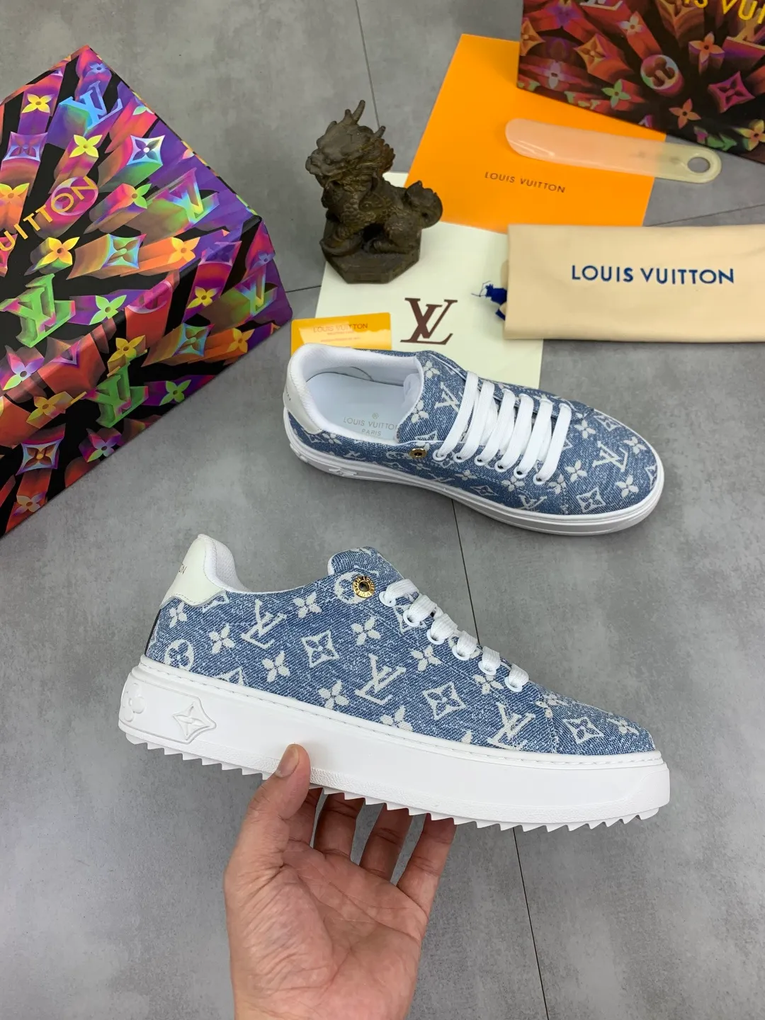 Men's men's shoes💰P520💰[New model]🆘High quality cowhide [Louis Vuitton]LV official website latest model🎁casual and fashionable men's shoes👟hot style💥simple and elegant style, exclusive for trendy men. Unique official website latest brand elements👑original decoration, fashionable and generous, the fabric is made of original denim➕comfortable and breathable mesh lining➕cow leather feet ✅The official website specifies wear-resistant casual outsole, the classic model is taken in real life🎬Color: 6️⃣colors available😍Number of codes: 38-44 Full set of packaging